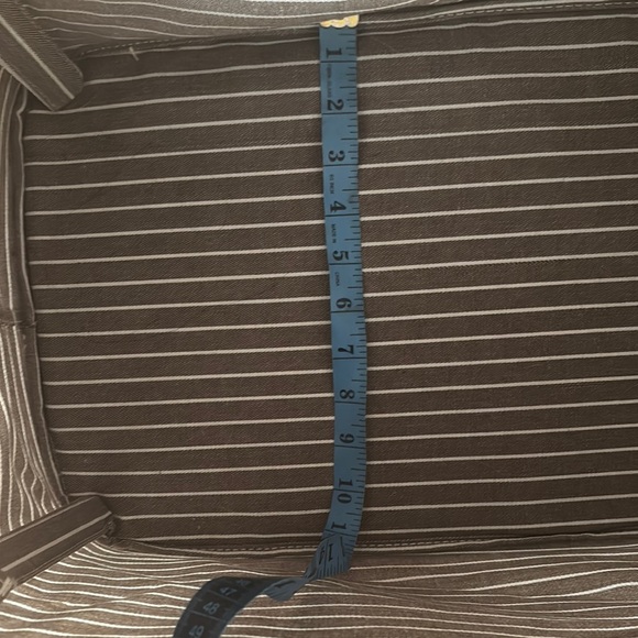 Set of 2 Striped Collapsible storage basket/ organizer - fabric and wood - Picture 9 of 10